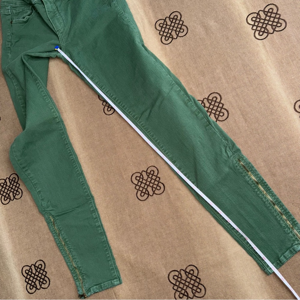 PAIGE Hoxton High Rise Skinny Zippered Ankle Length In Botanic Green Size 26 - Picture 15 of 15